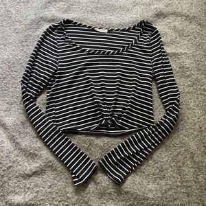 Olivia Rae ribbed long sleeve crop top